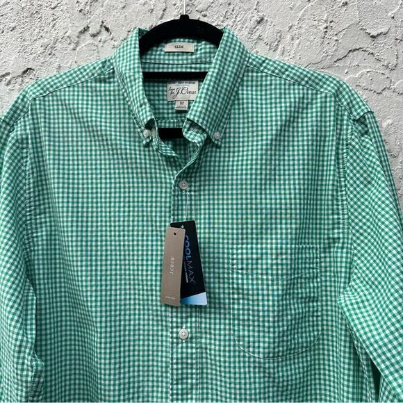 J CREW Long Sleeve Shirt Mens Size Medium Secret Wash Lightweight Check Plaid - Picture 3 of 6
